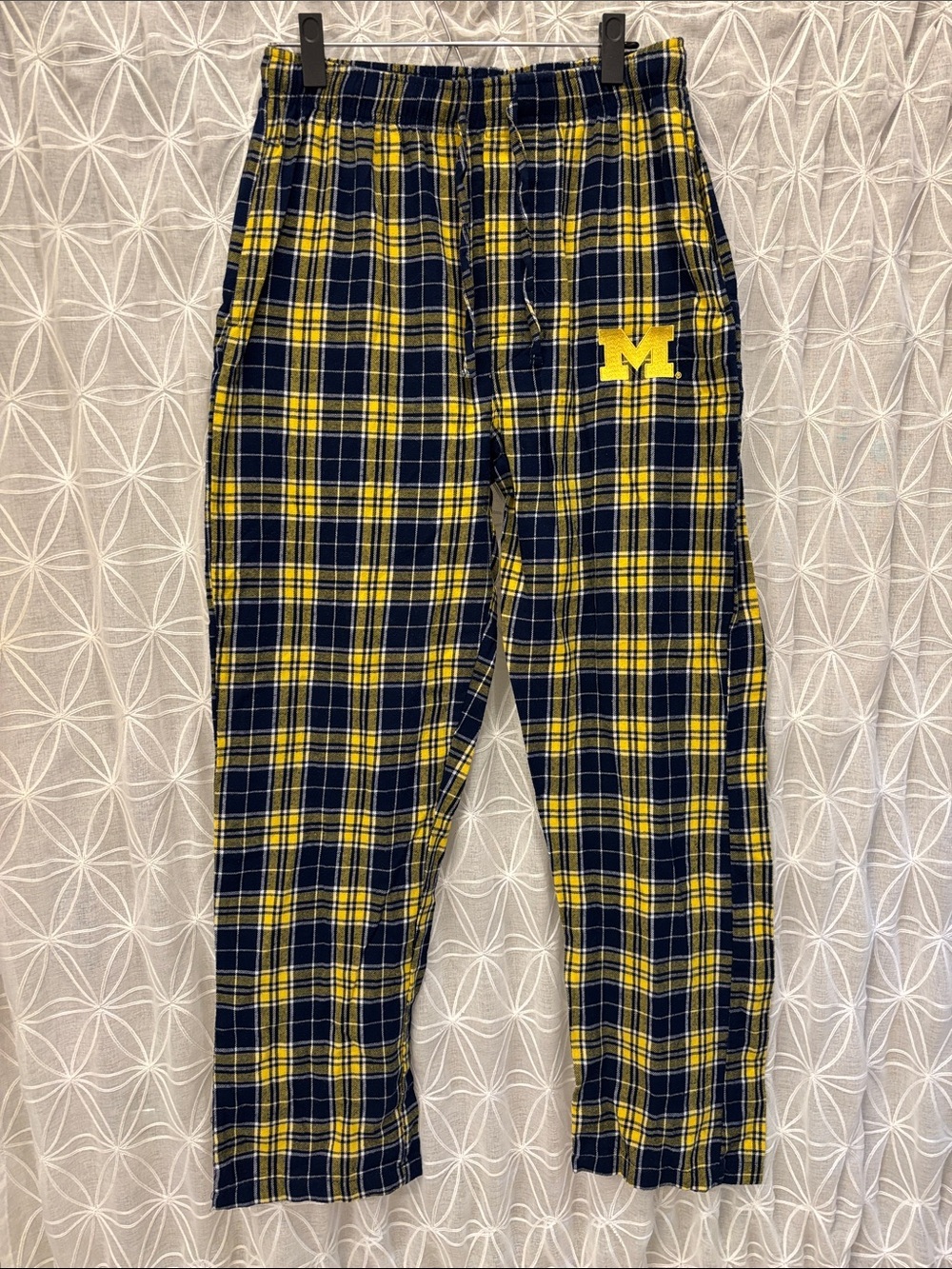 University of Michigan Concepts Sport Plaid Sleepwear Pants - Navy & Yellow